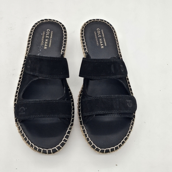 Cole Haan Womens Zerogrand Cloudfeel Sandals Espadrille Slide Black Size 8.5 - Picture 6 of 16
